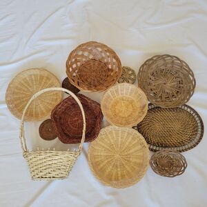 Handcrafted Woven Basket Set - Natural Tones